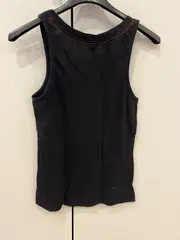 Vorschaubild 2 von Herren Unterhemd Tanktop Schwarz XS Baumwolle Logo Streetwear