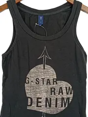 Vorschaubild 3 von Herren Unterhemd Tanktop Schwarz XS Baumwolle Logo Streetwear