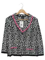 Vorschaubild 1 von Strickjacke Damen Gr. 38 Animal-Print Mehrfarbig Elegant