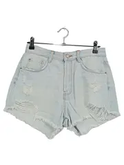 Vorschaubild 1 von Damen Jeans Shorts Gr. 34 Blau Destroyed Used Look Casual