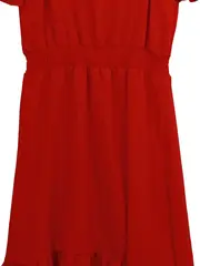 Vorschaubild 4 von Rotes Damen Sommerkleid M Puffärmel Romantisch Midikleid