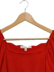 Vorschaubild 3 von Rotes Damen Sommerkleid M Puffärmel Romantisch Midikleid