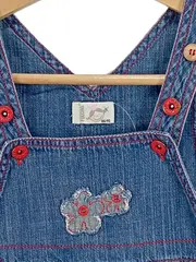 Vorschaubild 2 von Jeans Latzkleid Mädchen Blau Gr. 92 Applikationen Baumwolle