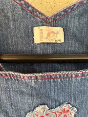 Vorschaubild 4 von Jeans Latzkleid Mädchen Blau Gr. 92 Applikationen Baumwolle