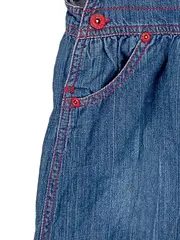 Vorschaubild 3 von Jeans Latzkleid Mädchen Blau Gr. 92 Applikationen Baumwolle