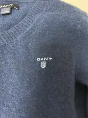 Vorschaubild 3 von Kinder Pullover Blau Gr. 134/140 Preppy V-Ausschnitt Logo
