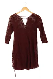 Vorschaubild 1 von Damen Cocktailkleid 38/M Lila Spitze Elegant 3/4-Arm