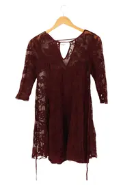 Vorschaubild 2 von Damen Cocktailkleid 38/M Lila Spitze Elegant 3/4-Arm