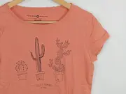 Vorschaubild 4 von Damen T-Shirt Gr. 38/M Orange mit Kakteen-Print Casual