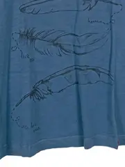 Vorschaubild 4 von EDC Damen T-Shirt Federprint Blau Gr. 36/S Casual Baumwolle