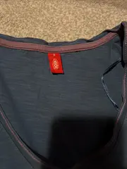 Vorschaubild 2 von EDC Damen T-Shirt Federprint Blau Gr. 36/S Casual Baumwolle