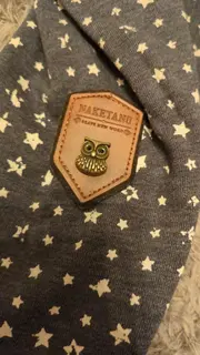 Vorschaubild 2 von Damen Hoodie Kapuzenjacke Sterne Blau Gr. M Zip