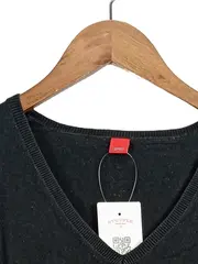 Vorschaubild 2 von Damen Pullover V-Ausschnitt Langarm Gr. 40/L Schwarz Casual