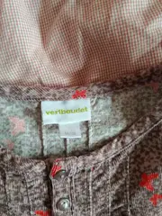 Vorschaubild 3 von Mädchen Kleid Feincord Gr. 126/128 Rosa Blumen