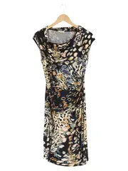 Vorschaubild 1 von FEMME Freizeitkleid Damen Tierdruck Viskose Elegant Midi 38 M