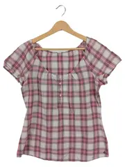 Vorschaubild 1 von Damen Hemdbluse kariert Gr. 38 Mehrfarbig Kurzarm Casual