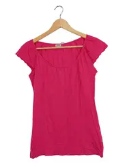 Vorschaubild 1 von Damen T-Shirt Pink Gr. 34;XS Casual Lochmuster