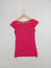 Vorschaubild 2 von Damen T-Shirt Pink Gr. 34;XS Casual Lochmuster