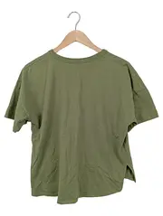 Vorschaubild 2 von Damen T-Shirt Grün Gr. 34/XS Basic Casual Kurzarm