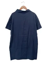Vorschaubild 2 von Damen Blusenkleid Gr. 38/M Blau Cupro Baumwolle Klassisch Elegant