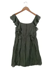 Vorschaubild 2 von Abendkleid Damen 36/S Grün Elegant Seide Rüschen