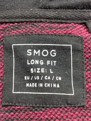 Vorschaubild 3 von Herren Sweatjacke Gr. 52/L Rot Meliert Kapuze Reißverschluss Casual Urban