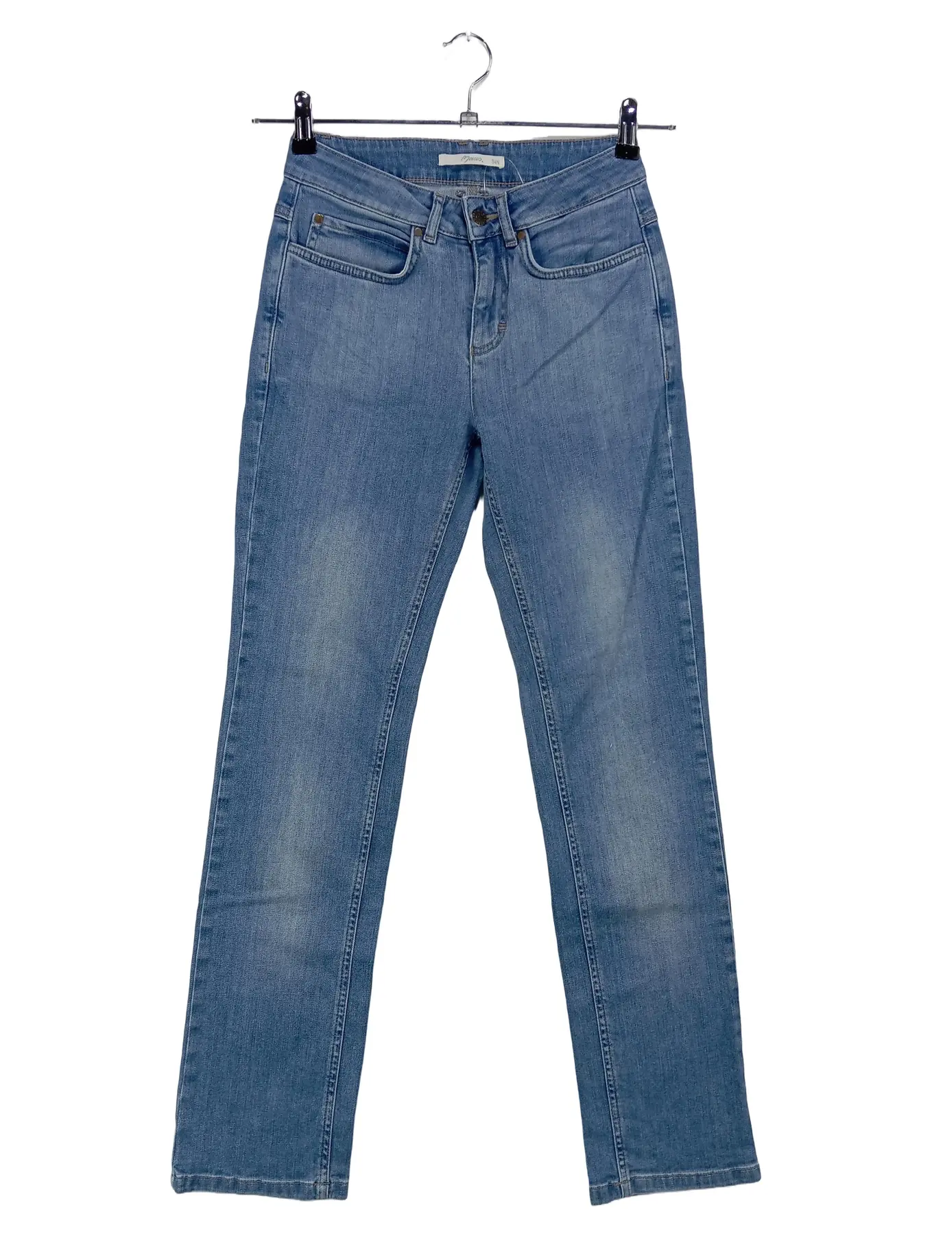 MAAS NATUR MAAS Damen Mom Jeans Gr. 34/XS Blau Casual Denim Hose