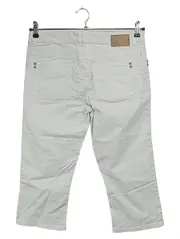 Vorschaubild 2 von Damen Capri Stoffhose Gr. 40 L Grau Casual Klassisch