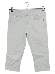 Vorschaubild 1 von Damen Capri Stoffhose Gr. 40 L Grau Casual Klassisch