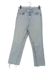 Vorschaubild 1 von Damen Jeans Regular Fit Gr. 38 M Hellblau Casual Raw Hem