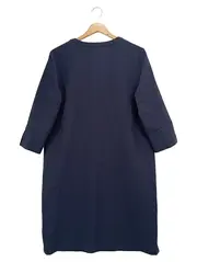 Vorschaubild 2 von Damen Blusenkleid Gr. 40/L Blau Klassisch Elegant Tunikakleid