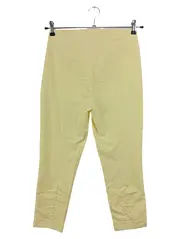 Vorschaubild 2 von Stoffhose Damen Gr. 36 Gelb Basic Raffungen Stretch Freizeit