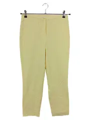 Vorschaubild 1 von Stoffhose Damen Gr. 36 Gelb Basic Raffungen Stretch Freizeit