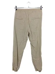 Vorschaubild 2 von Damen Stoffhose Gr. 36 S Beige Lyocell Jogger Freizeithose Casual