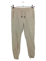 Vorschaubild 1 von Damen Stoffhose Gr. 36 S Beige Lyocell Jogger Freizeithose Casual