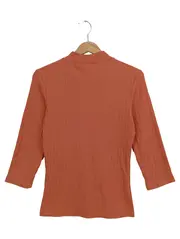 Vorschaubild 2 von Damen Pullover Gr. 38/M Orange Rippstrick Casual Basic
