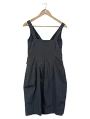 Vorschaubild 2 von Etuikleid Damen Gr. 40 L Schwarz Elegant Business Raffungen