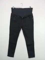Vorschaubild 1 von Umstandshose Damen Gr. 44 Schwarz Casual Basic Jeans-Optik