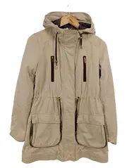 Vorschaubild 1 von Leichte Jacke Damen 32/XS Beige Kapuze Parka Übergangsjacke Casual