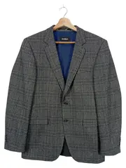 Vorschaubild 1 von Sakko Herren 48/M Grau Kariert Business Klassisch Modern Blazer