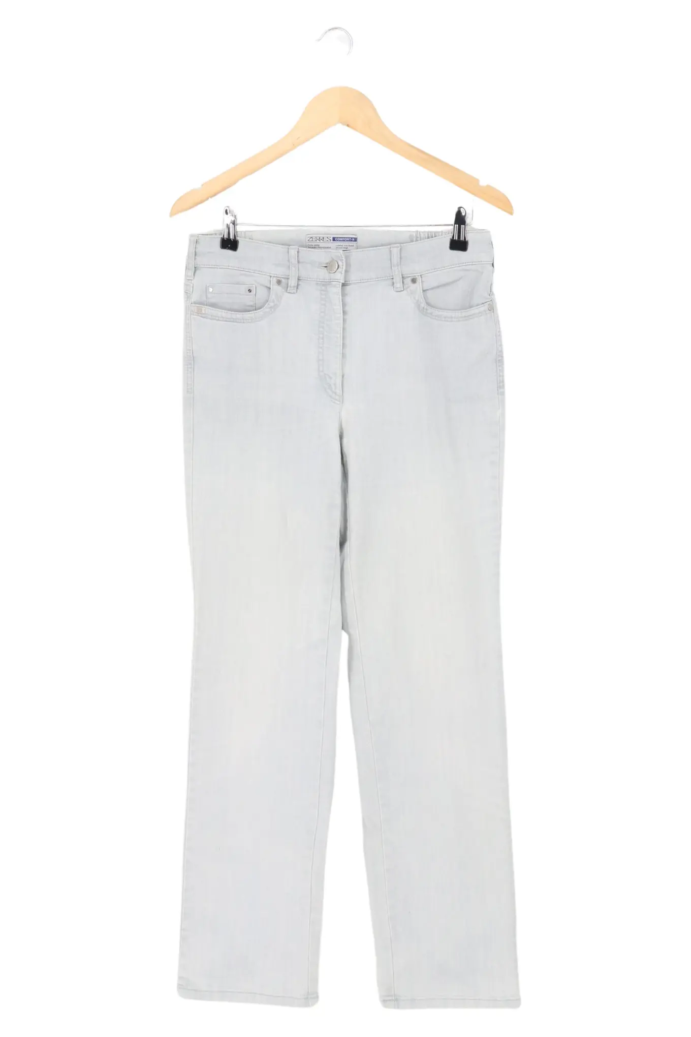 ZERRES Damen Jeans Regular Fit Gr. 36 Grau Casual