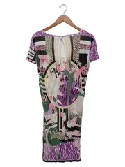 Vorschaubild 2 von Damen Freizeitkleid XS 34 Mehrfarbig Blumen Animal-Print Modal