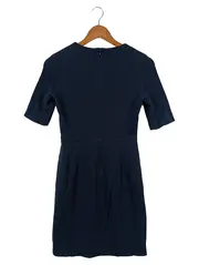 Vorschaubild 2 von Damen Businesskleid Gr. 34/XS Blau Klassisch Elegant Etuikleid