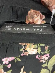 Vorschaubild 3 von Sommerkleid Damen 34/XS Schwarz Mehrfarbig Florales Muster Rüschen