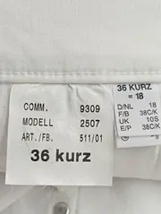 Vorschaubild 4 von Damen Jeans Straight Leg Gr. 36 Weiß Casual Baumwolle-Mix