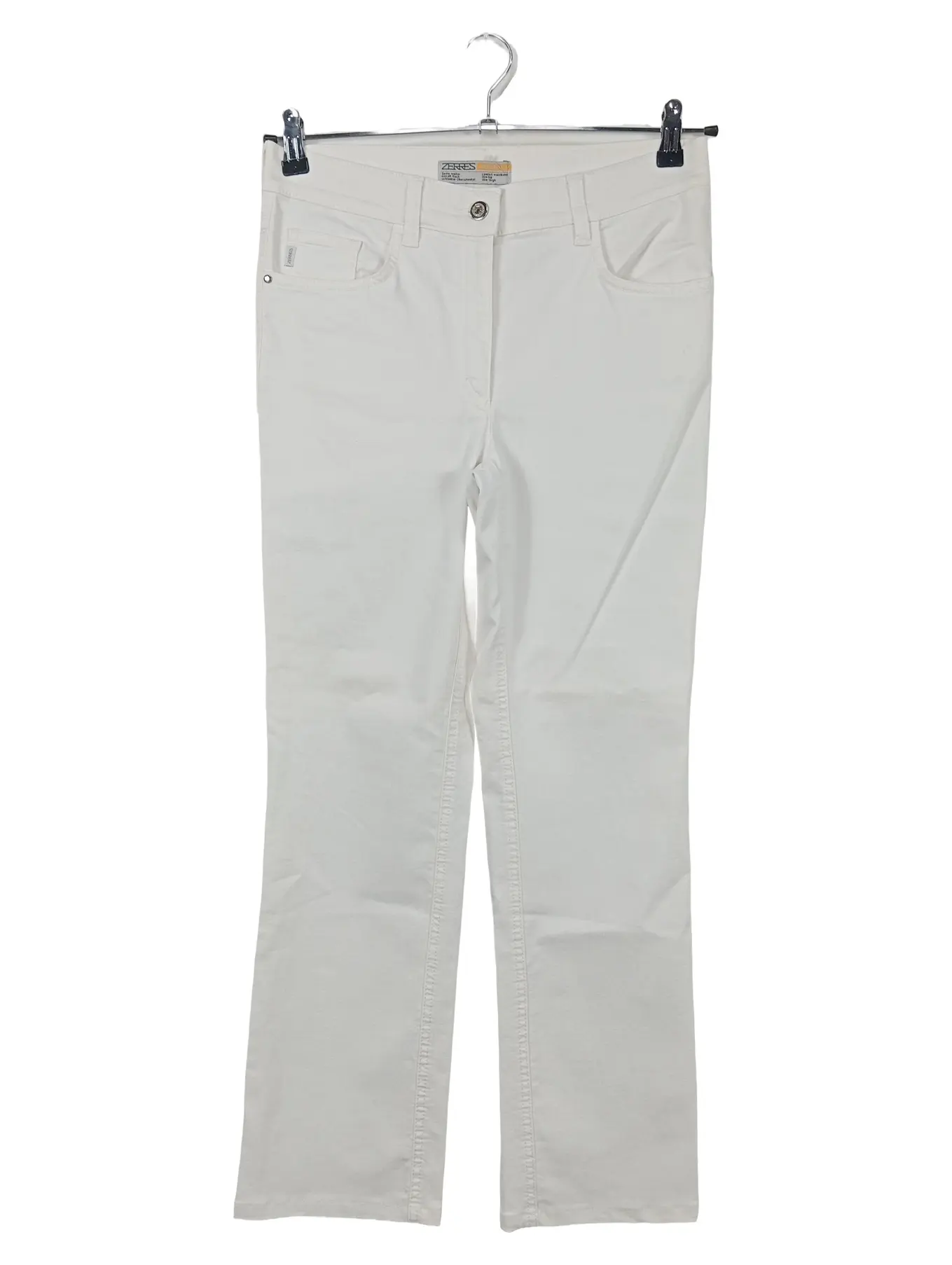 ZERRES Damen Jeans Straight Leg Gr. 36 Weiß Casual Baumwolle-Mix