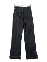 Vorschaubild 2 von Damen Destroyed Jeans W24/32 XXS Schwarz High Waist Casual