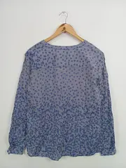 Vorschaubild 3 von TAIFUN Damen Bluse Einheitsgröße Blau Gestreift Casual Baumwolle