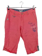 Vorschaubild 1 von Damen Shorts XS 34 Rot Leinen Casual Bermuda
