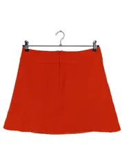 Vorschaubild 2 von Damen Faltenrock Gr. 38;M Rot Elegant Klassisch Schurwolle